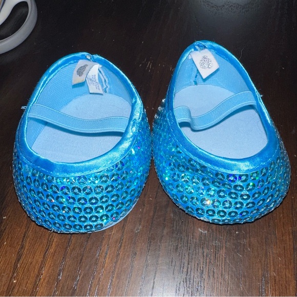 Build a Bear Workshop Disney Frozen Clothes Blue Frozen Elsa Sparkle Shoes BABW - Picture 1 of 4